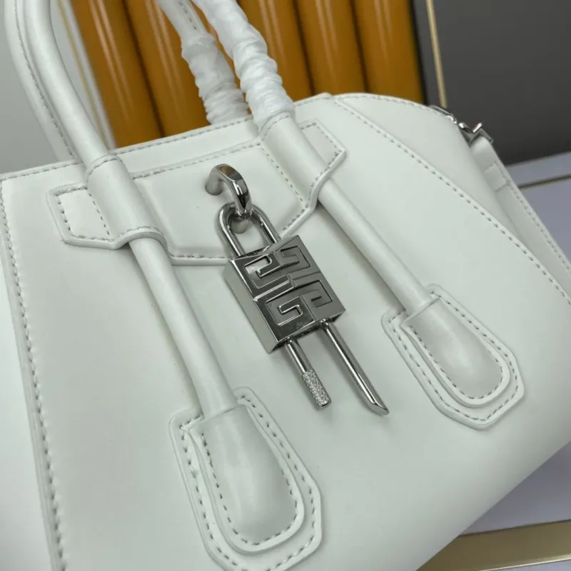 Givenchy White Leather Mini Handle Handbag 59 - Image 5