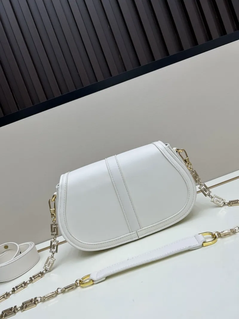 Versace White Saddle Crossbody Bag - Image 3