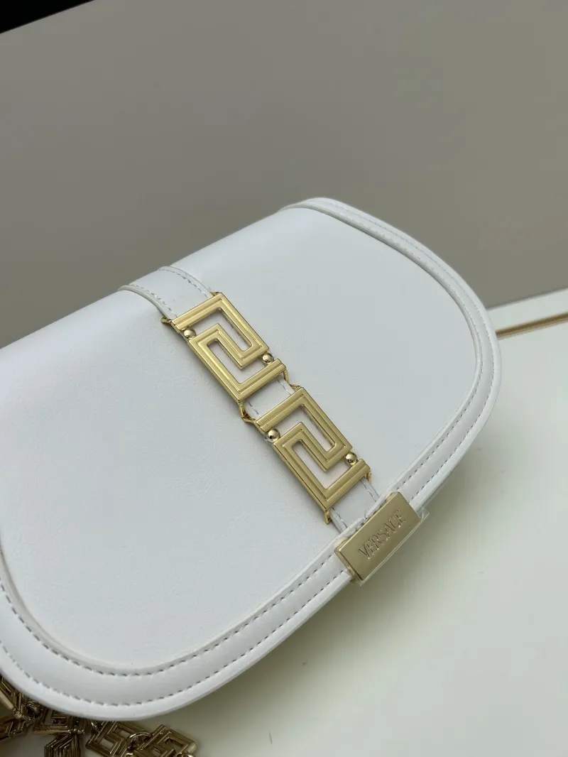 Versace White Saddle Crossbody Bag - Image 4