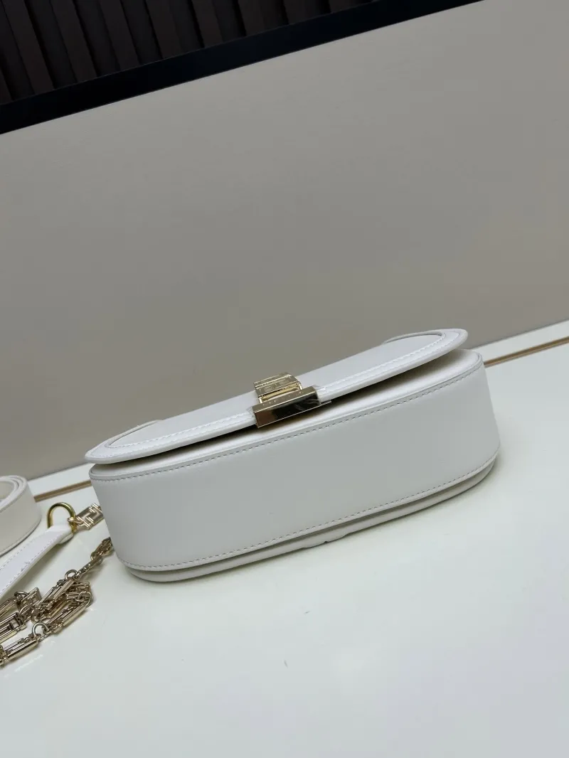 Versace White Saddle Crossbody Bag - Image 5