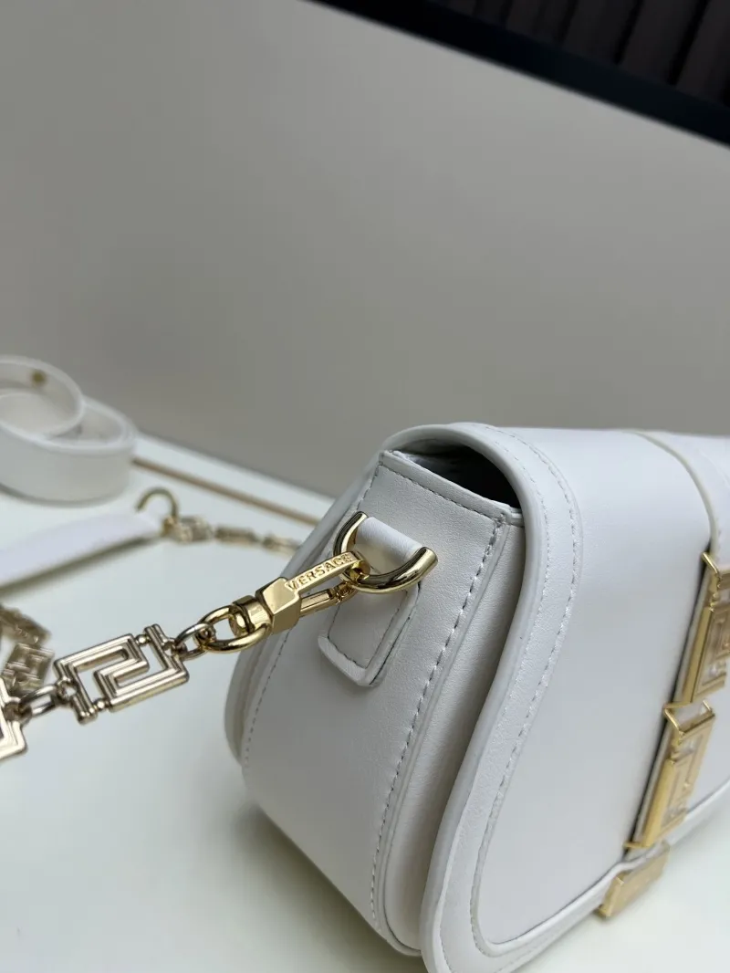 Versace White Saddle Crossbody Bag - Image 6