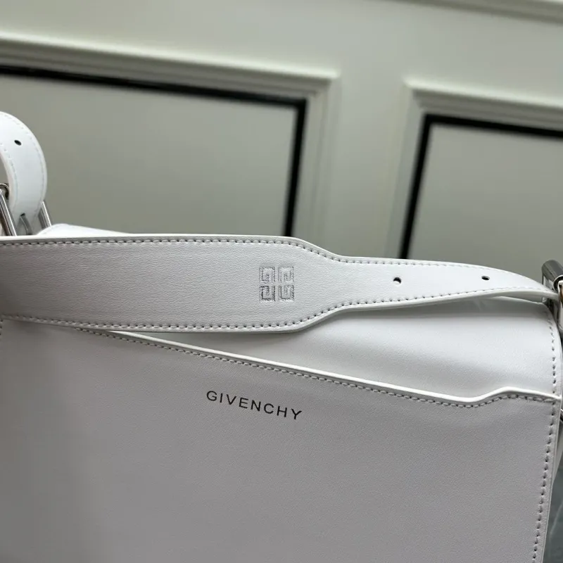 Givenchy White Leather Satchel Crossbody Bag - Image 7