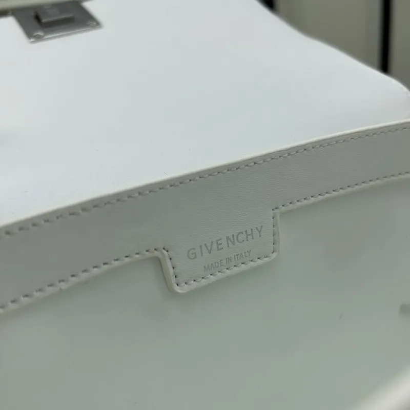 Givenchy White Leather Satchel Crossbody Bag - Image 9