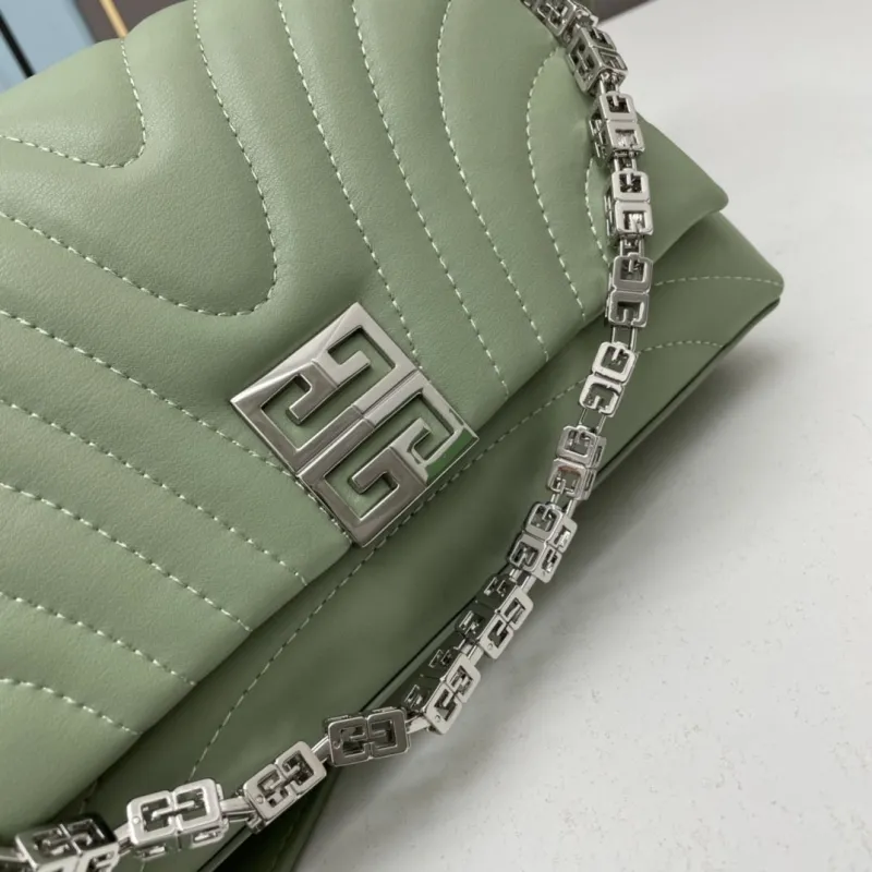 Givenchy Sage Green Quilted Crossbody Bag - Image 4