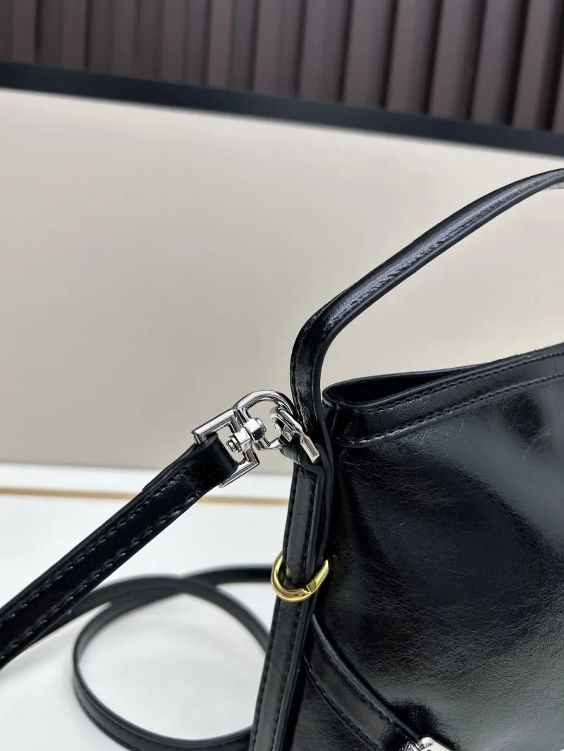Givenchy Black Leather Satchel Crossbody Bag - Image 6