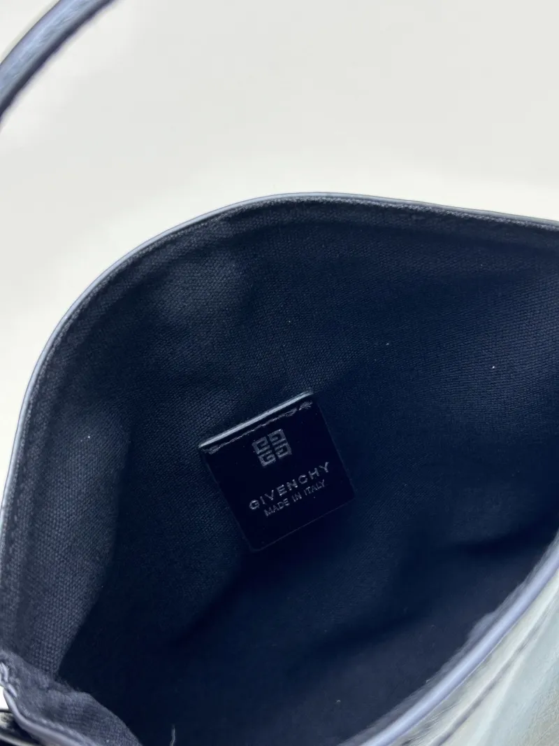 Givenchy Black Leather Satchel Crossbody Bag - Image 8