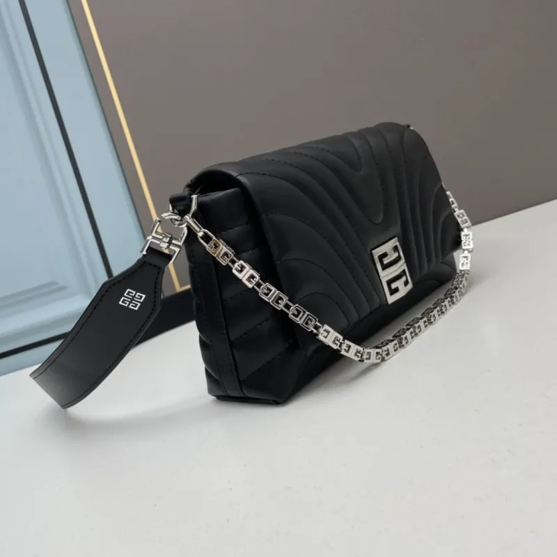 Alternative view of Givenchy Black Quilted Crossbody Bag 25x14x7cm