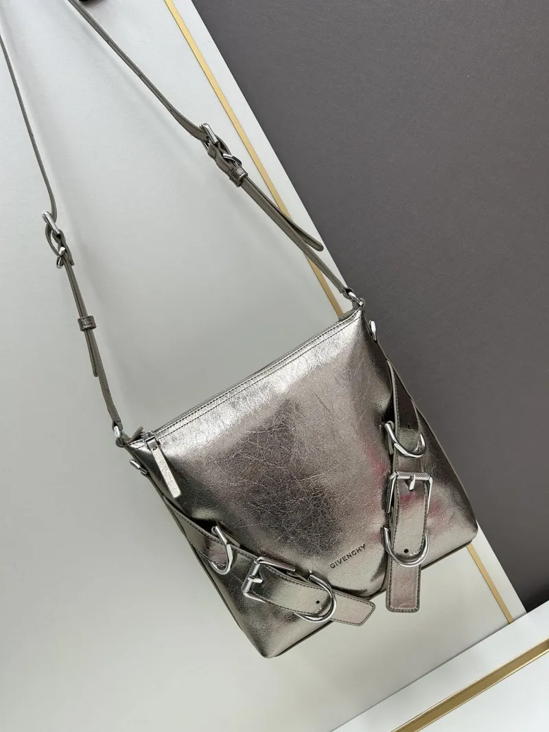 Alternative view of Givenchy Metallic Silver Satchel Crossbody Bag