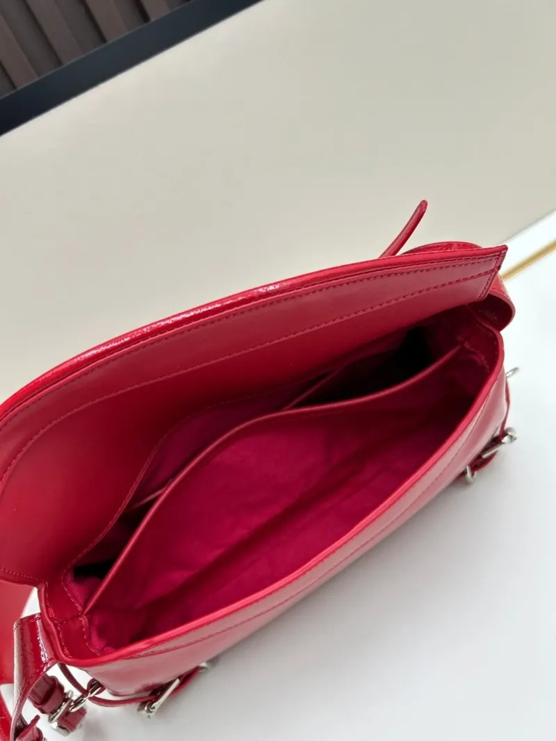 Givenchy Red Patent Leather Satchel Bag - Image 7