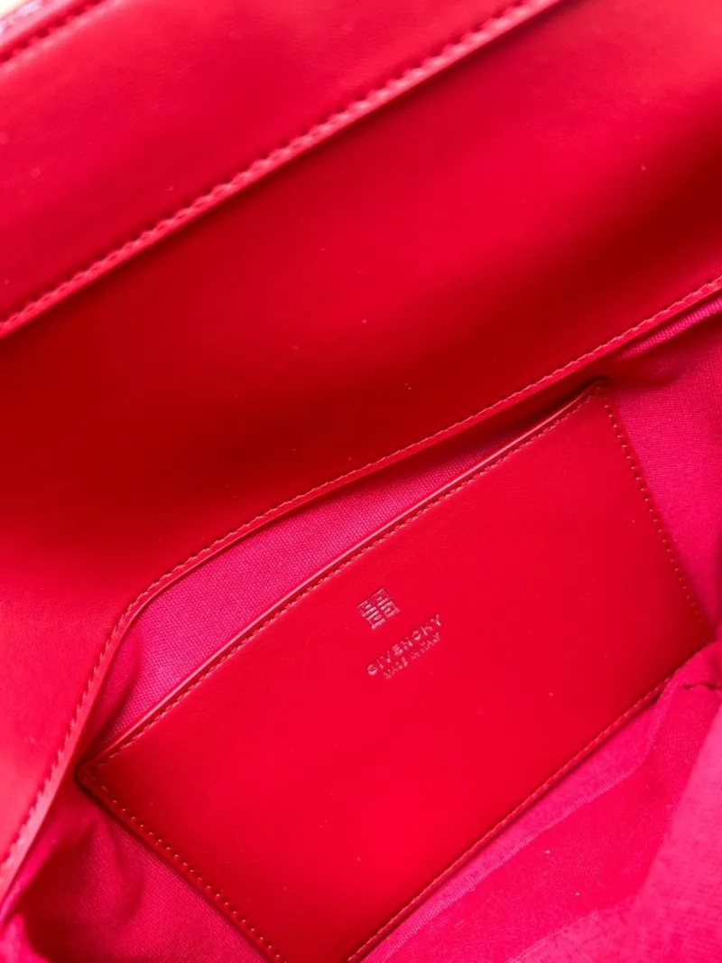 Givenchy Red Patent Leather Satchel Bag - Image 8
