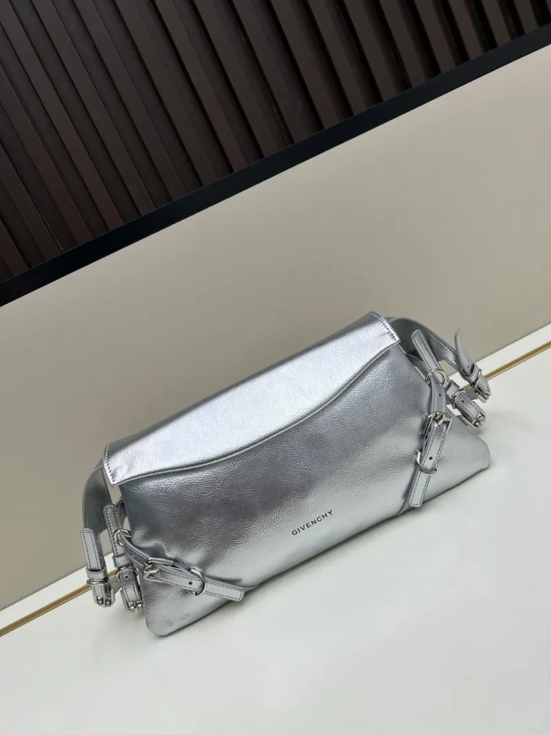 Alternative view of Givenchy Silver Leather Satchel Bag