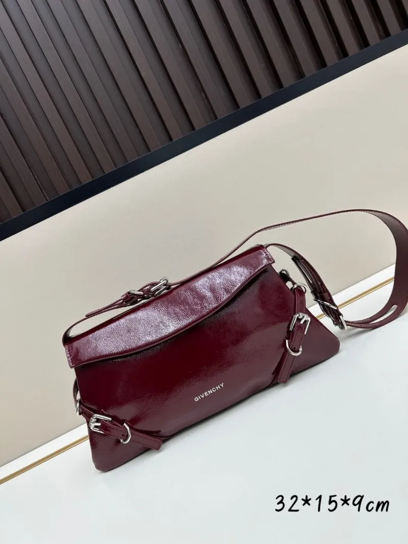 Givenchy Burgundy Leather Satchel Bag