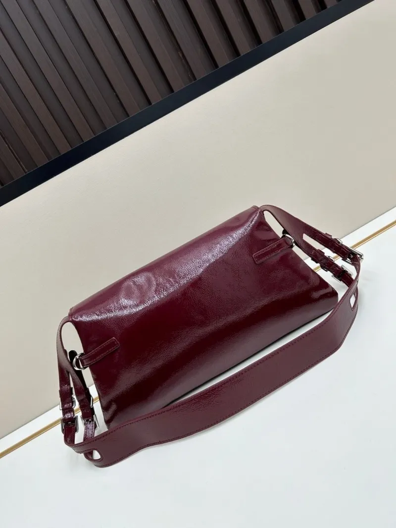 Givenchy Burgundy Leather Satchel Bag - Image 3