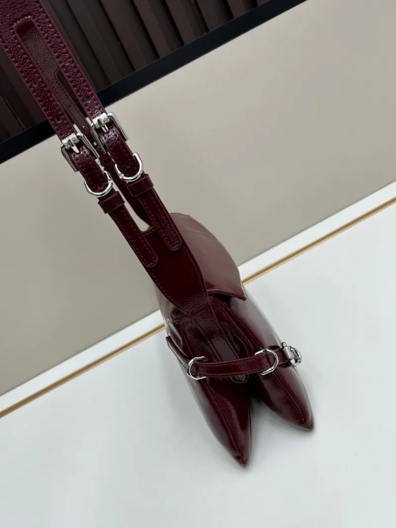Givenchy Burgundy Leather Satchel Bag - Image 4