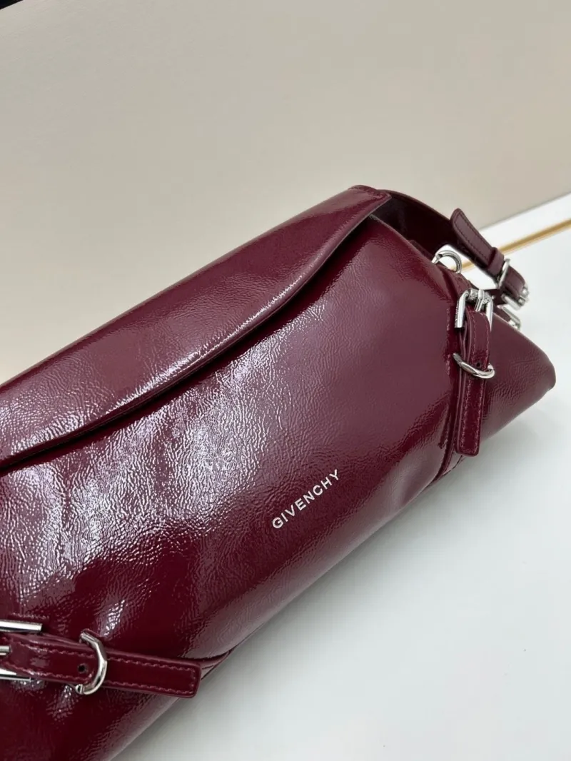 Givenchy Burgundy Leather Satchel Bag - Image 5