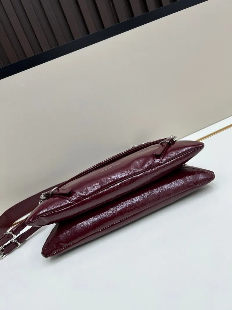Givenchy Burgundy Leather Satchel Bag - Image 6