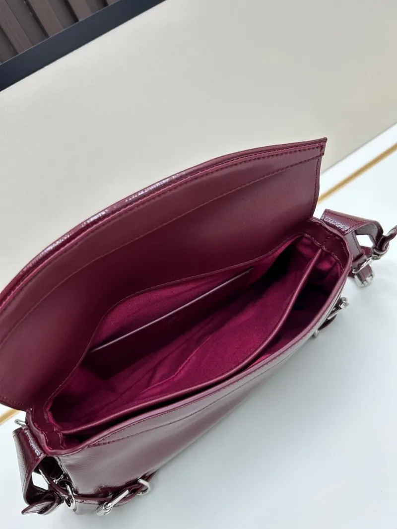Givenchy Burgundy Leather Satchel Bag - Image 7