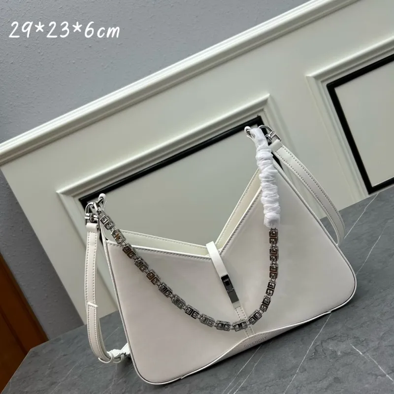 Givenchy White Leather Satchel Crossbody Bag