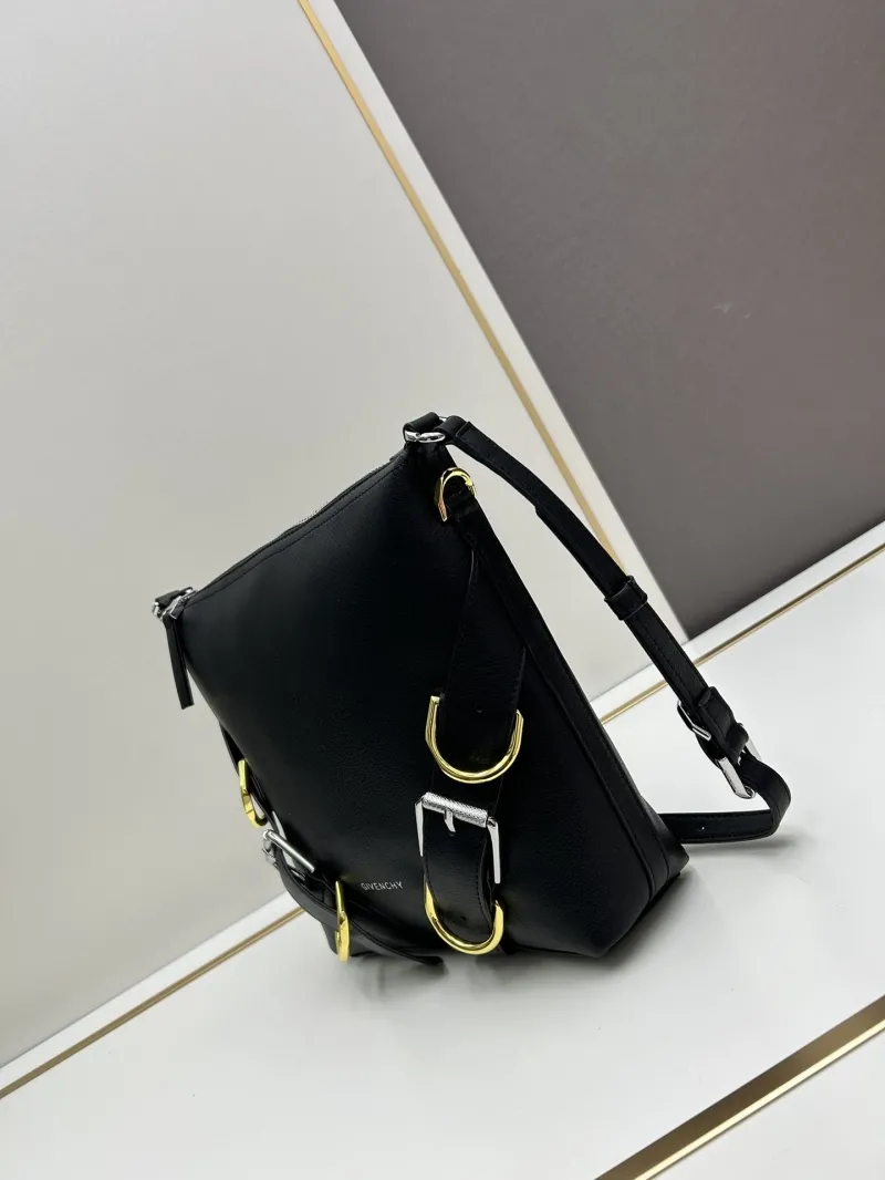 Givenchy Black Leather Satchel Crossbody Bag - Image 3