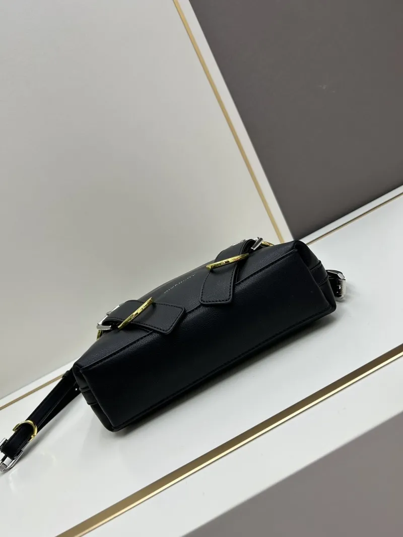 Givenchy Black Leather Satchel Crossbody Bag - Image 6