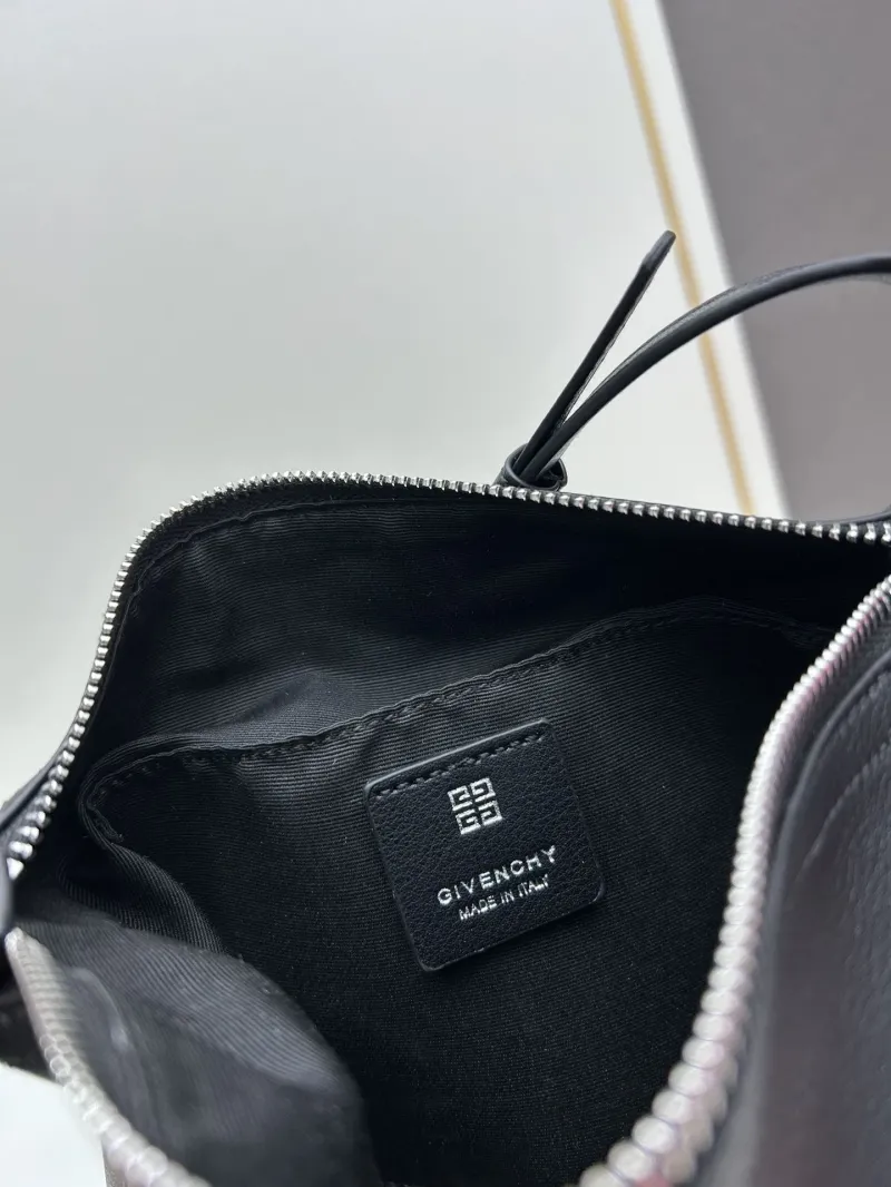 Givenchy Black Leather Satchel Crossbody Bag - Image 9