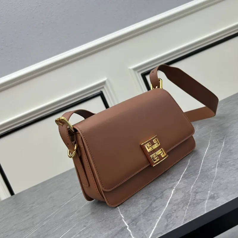Alternative view of Givenchy Brown Leather Satchel Crossbody Bag