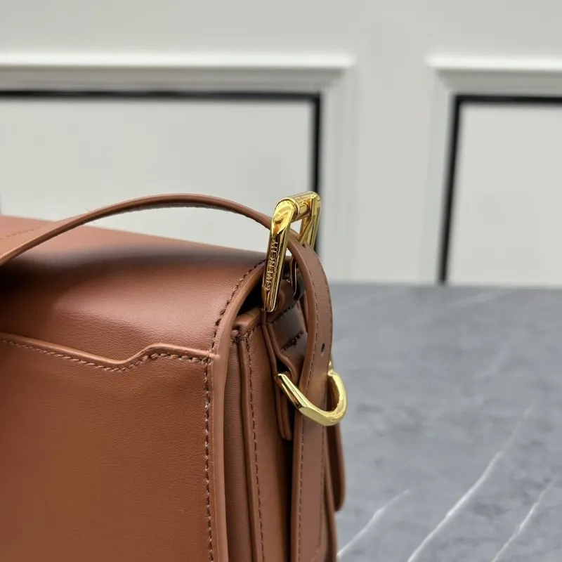 Givenchy Brown Leather Satchel Crossbody Bag - Image 6
