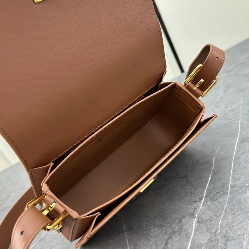 Givenchy Brown Leather Satchel Crossbody Bag - Image 8