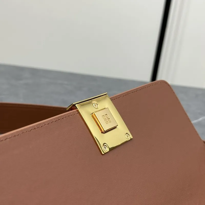 Givenchy Brown Leather Satchel Crossbody Bag - Image 9