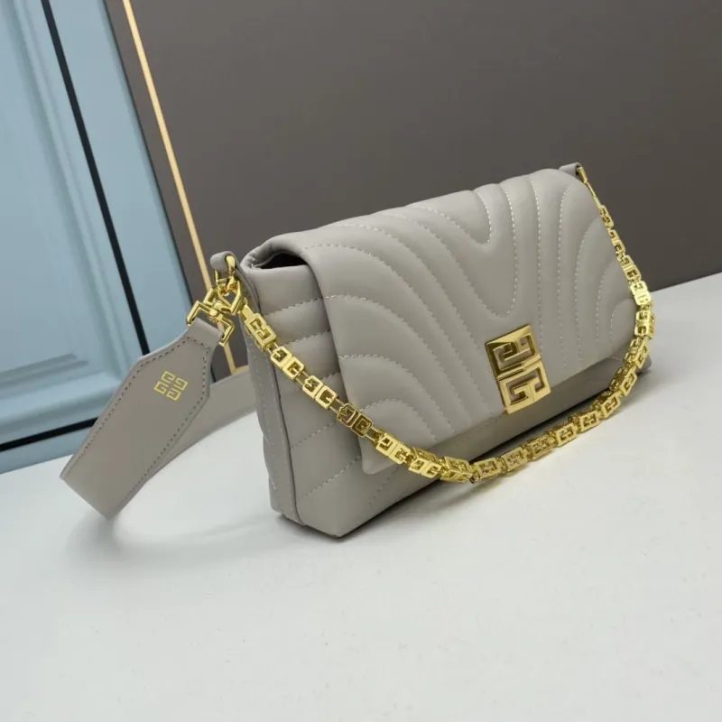 Alternative view of Givenchy Gray Quilted Satchel Bag 25x14x7cm