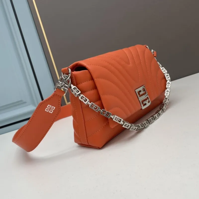 Alternative view of Givenchy Orange Quilted Satchel Crossbody Bag