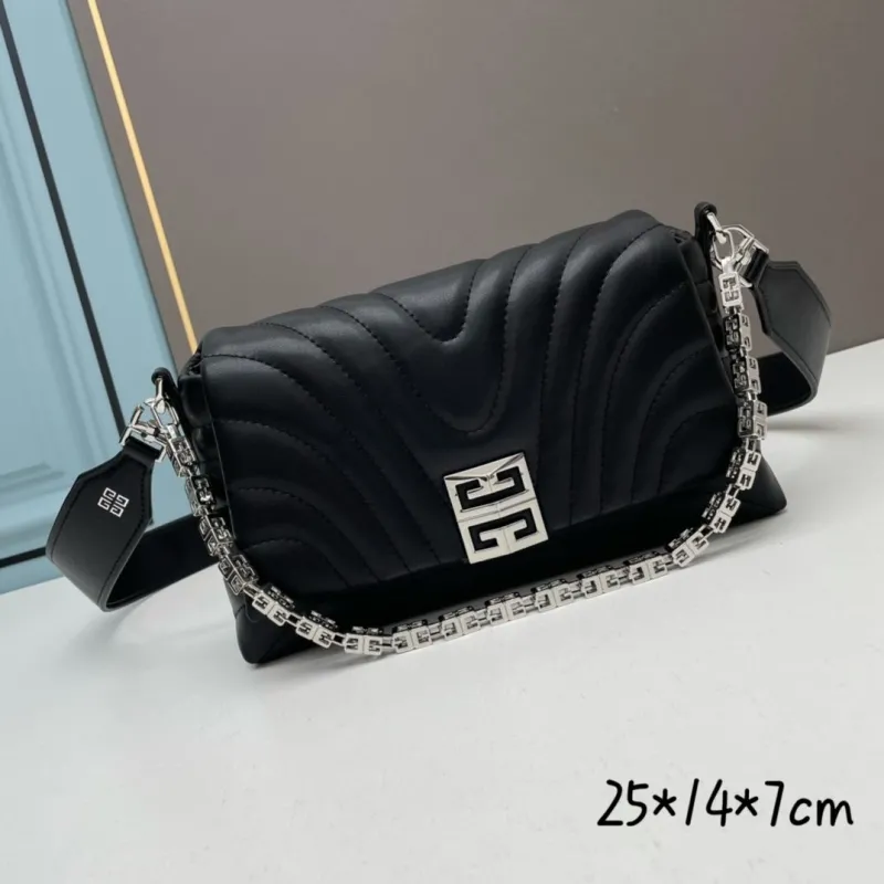 Givenchy Black Quilted Satchel Crossbody Bag