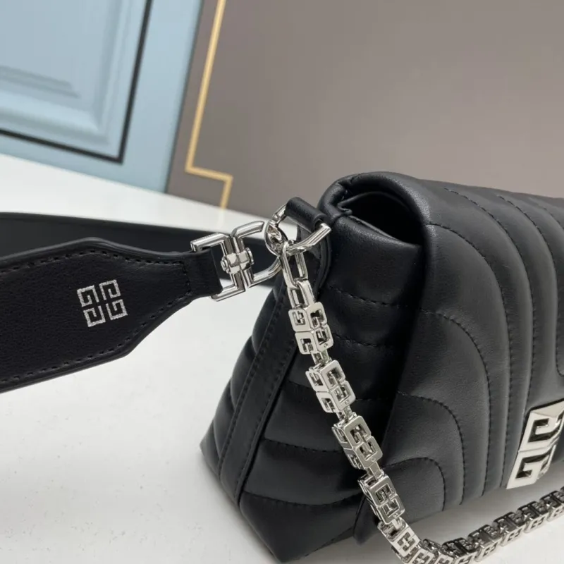 Givenchy Black Quilted Satchel Crossbody Bag - Image 6
