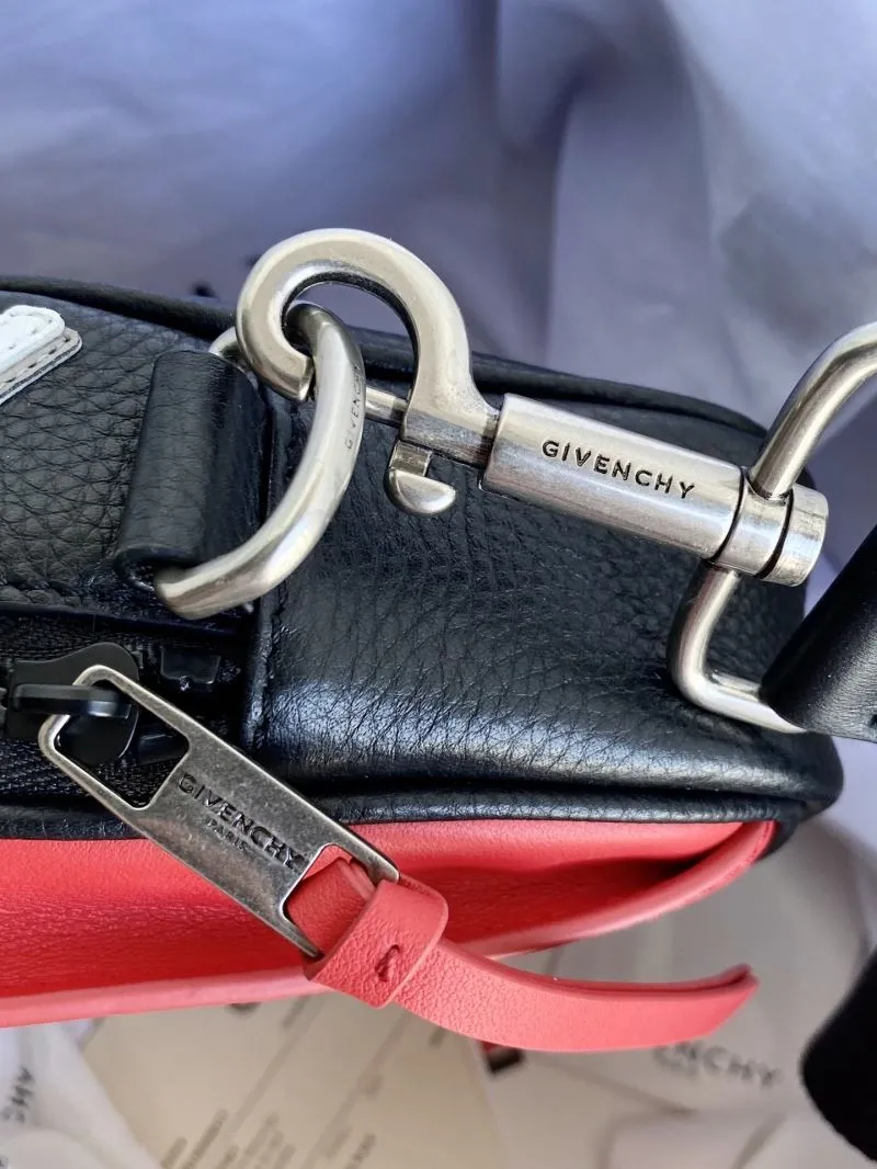 Givenchy Black Red Crossbody Satchel Bag - Image 6