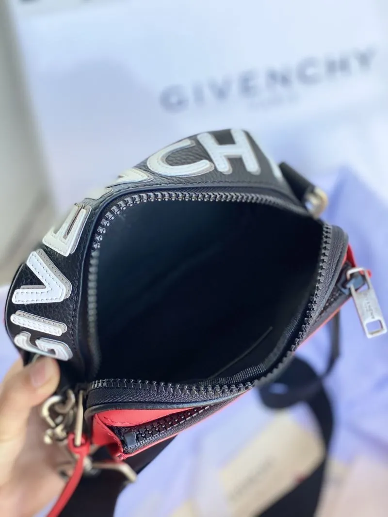 Givenchy Black Red Crossbody Satchel Bag - Image 8