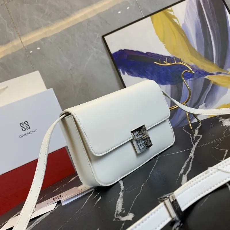 Alternative view of Givenchy White Leather Satchel Crossbody Bag