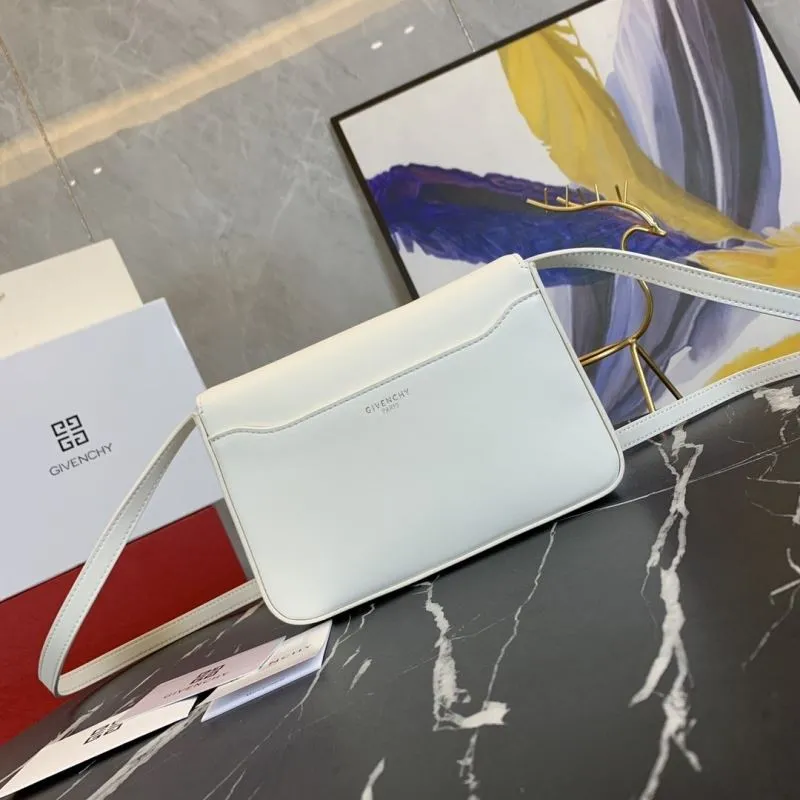 Givenchy White Leather Satchel Crossbody Bag - Image 3