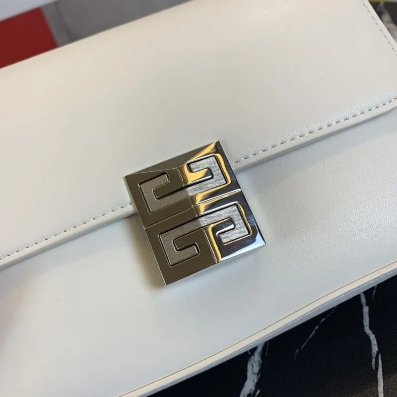 Givenchy White Leather Satchel Crossbody Bag - Image 4