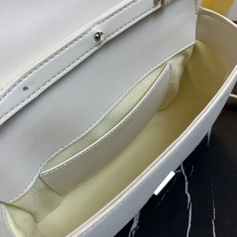 Givenchy White Leather Satchel Crossbody Bag - Image 8