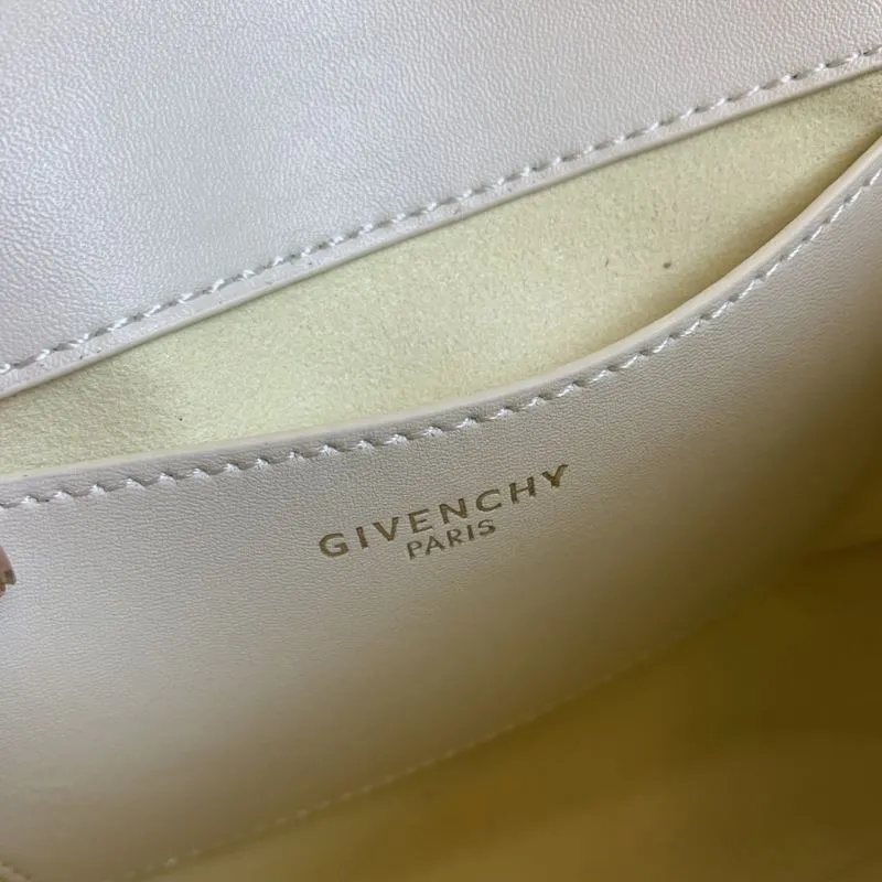 Givenchy White Leather Satchel Crossbody Bag - Image 9