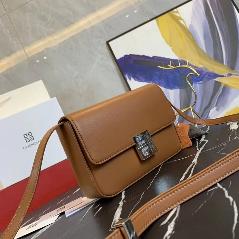 Alternative view of Givenchy Brown Leather Crossbody Satchel Bag