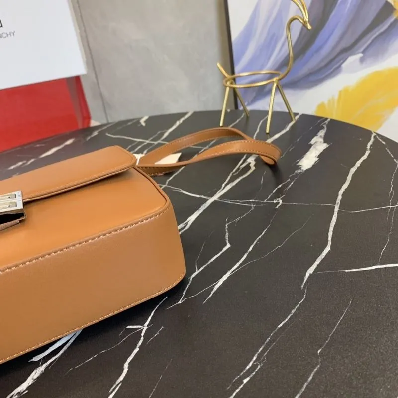 Givenchy Brown Leather Crossbody Satchel Bag - Image 6