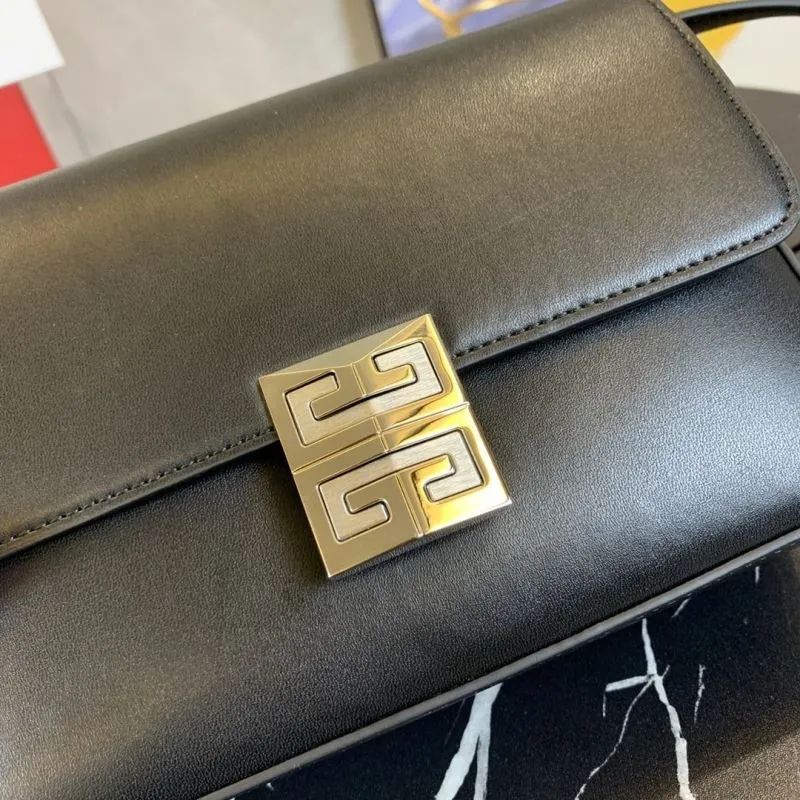 Givenchy Black Leather Crossbody Satchel Bag - Image 4