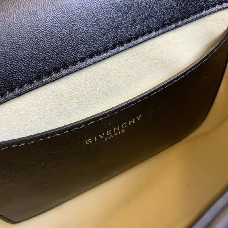 Givenchy Black Leather Crossbody Satchel Bag - Image 9