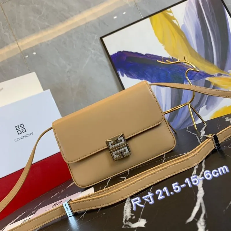 Givenchy Beige Leather Crossbody Satchel Bag