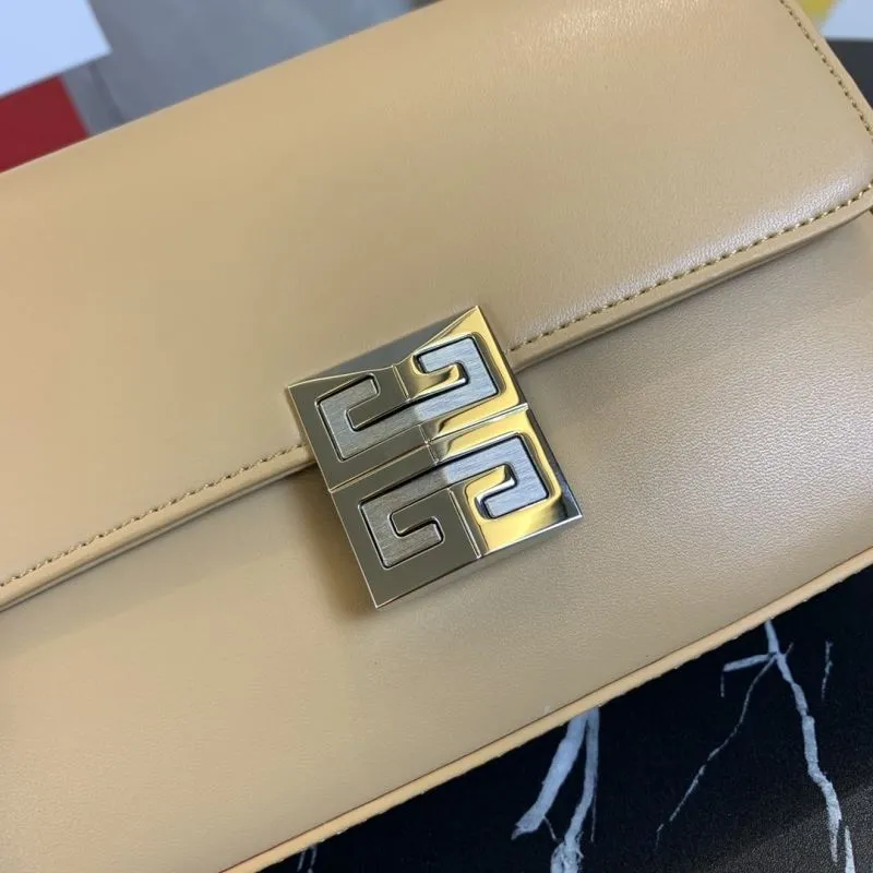 Givenchy Beige Leather Crossbody Satchel Bag - Image 4