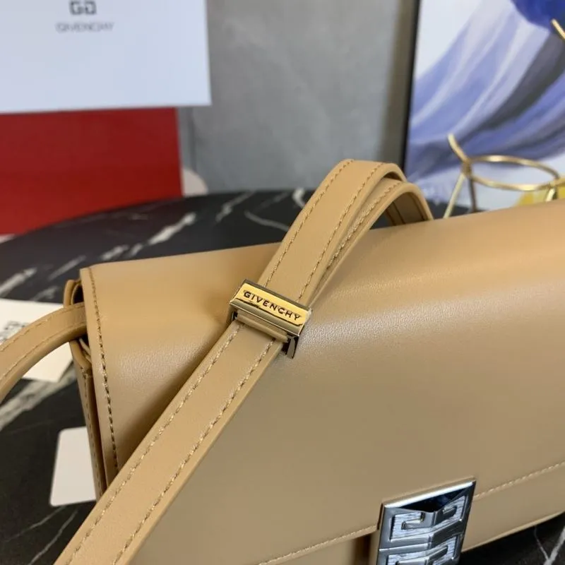 Givenchy Beige Leather Crossbody Satchel Bag - Image 5