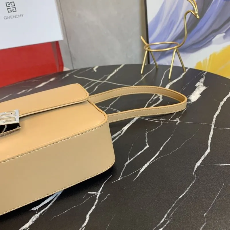 Givenchy Beige Leather Crossbody Satchel Bag - Image 6