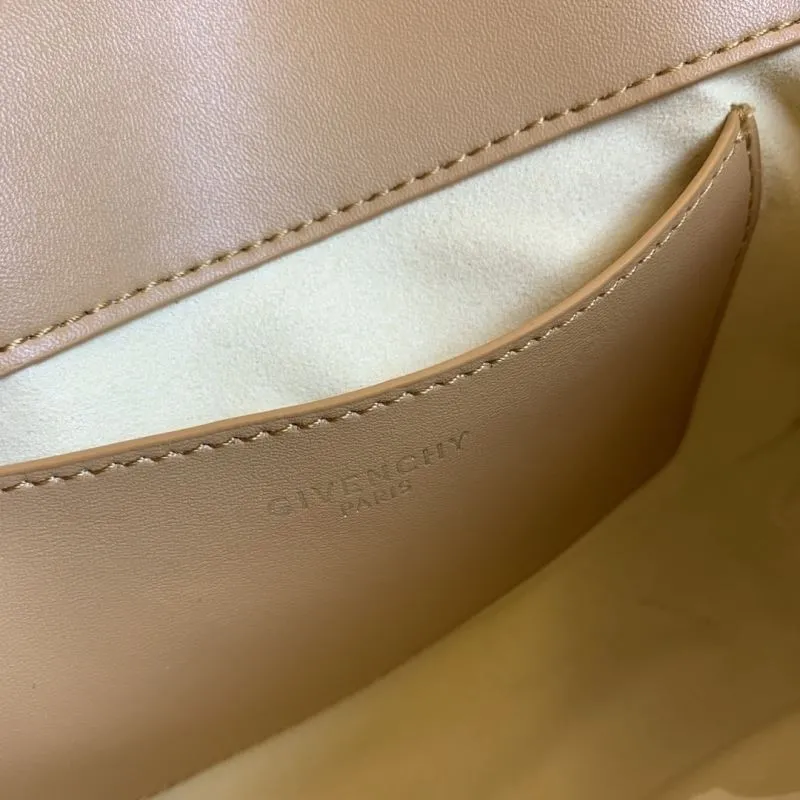 Givenchy Beige Leather Crossbody Satchel Bag - Image 9
