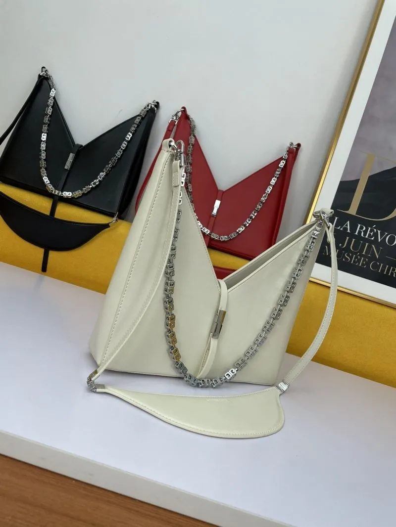 Alternative view of Givenchy White Leather Chain Satchel Bag